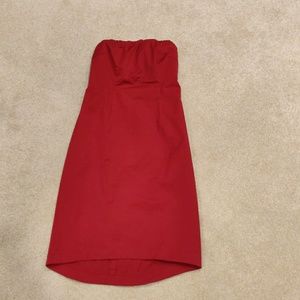 J.Crew Red Strapless Dress